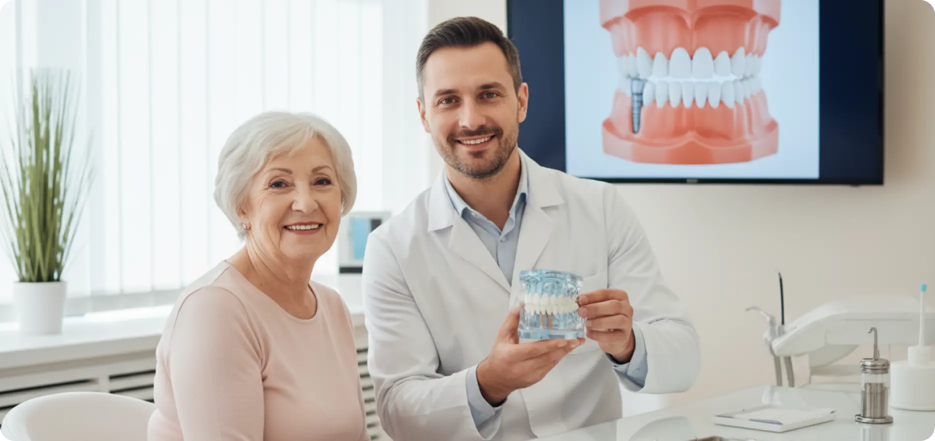 Paciente recuperando su sonrisa con implante dental en Clínica Dental CEO.